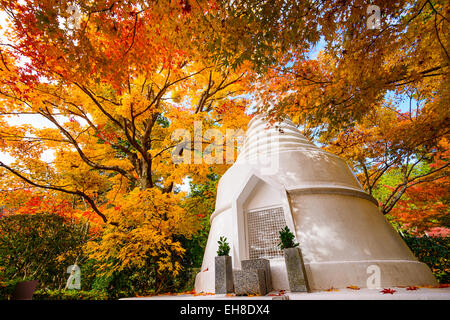 Au cours de l'automne de la pagode au Ryoan-ji à Kyoto, Japon. Banque D'Images