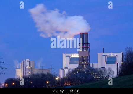 Power Plant Moorburg jusqu', Hambourg, Allemagne Banque D'Images