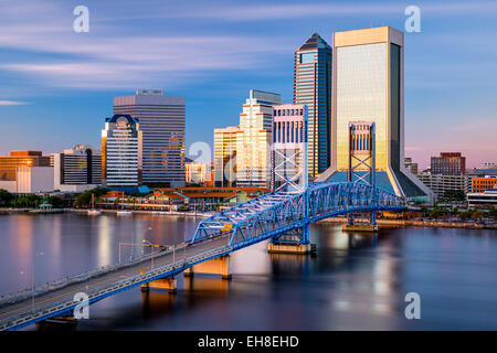 Jacksonville, Floride, USA Centre-ville de la ville. Banque D'Images