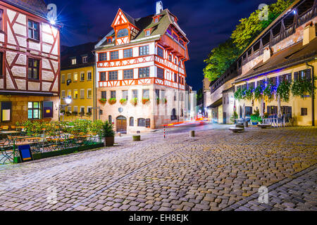 Nuremberg, Allemagne à la maison Albrecht durer. Banque D'Images