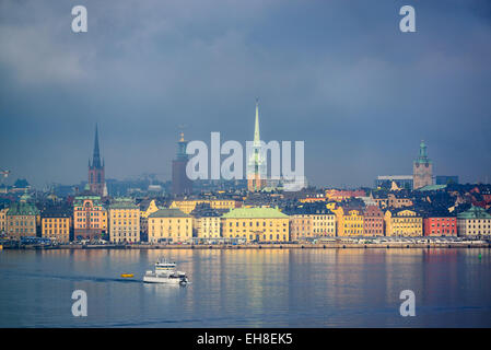 Stockholm, Suède les toits de la ville. Banque D'Images