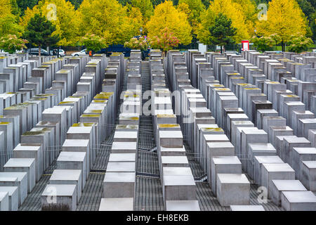 Berlin, Allemagne à l'holocauste des monuments. Banque D'Images
