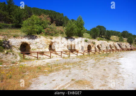 Floristella, ancienne mine de soufre en Sicile Banque D'Images