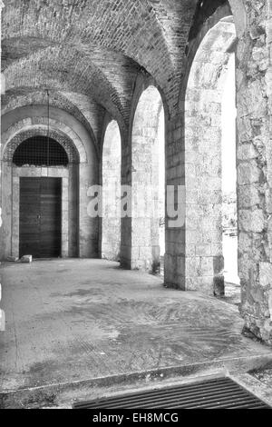 Floristella, ancienne mine de soufre en Sicile Banque D'Images