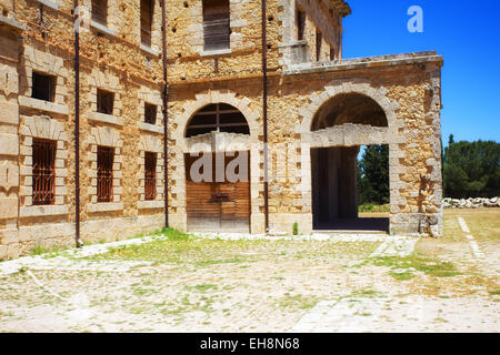 Floristella, ancienne mine de soufre en Sicile Banque D'Images