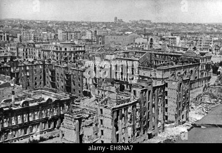 Bataille de Stalingrad Août 1942-février 1943) Ruines de la ville en 1944 Banque D'Images