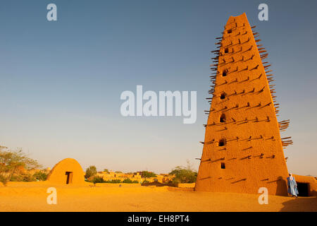 Mosquée d'Agadez Niger Touareg 1515 argile désert du Sahara Sahara touareg Agadez Twareg Afrique Afrique du Nord berbère nomade nomade Banque D'Images