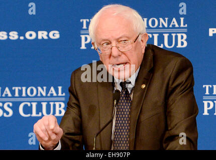 Washington, DC, USA. Mar 9, 2015. 20150309 - Sen. Bernie Sanders (I-Vermont) parle au National Press Club à Washington. © Chuck Myers/ZUMA/Alamy Fil Live News Banque D'Images