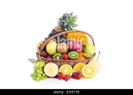 Santé L'abondance fruits Basket Personne n Banque D'Images
