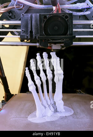 Modèle d'impression 3D des os du pied Banque D'Images