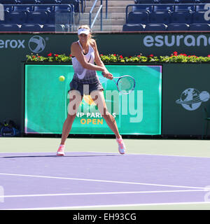 Indian Wells, Californie 9 Mars, 2015 Maria Sharapova session pratique au BNP Paribas Open de Tennis. Credit : Werner - Photos/Alamy Live News Banque D'Images