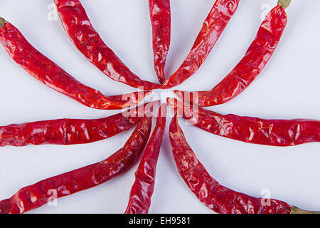 Piment rouge frais l'Organisation de la qualité de l'alimentation et de la nutrition personne n Banque D'Images