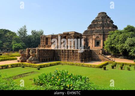 Hindu Temple du Soleil, Konark, Inde Banque D'Images