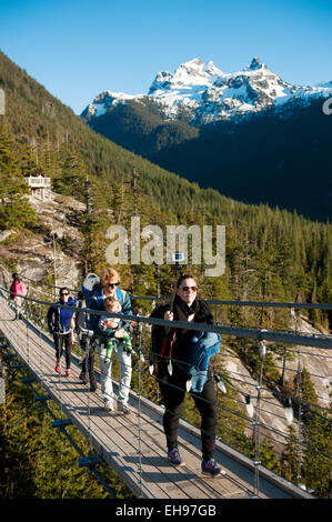 Le Sea to Sky Gondola et Summit Lodge. Squamish BC, Canada. Banque D'Images