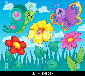 Thème 6 - image Fleur photo illustration. Banque D'Images