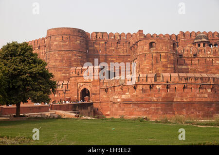 Le Fort Rouge, Agra, Uttar Pradesh, Inde Banque D'Images