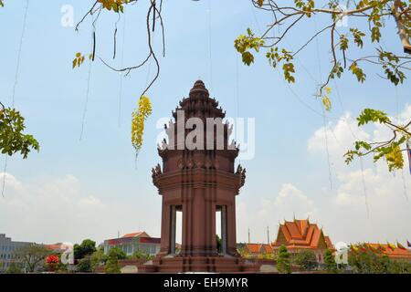 Monument de l'indépendance à Phnom Penh, Cambodge Banque D'Images