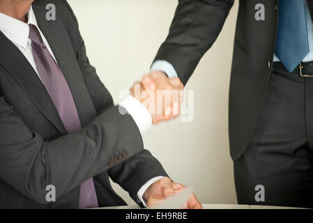 Businessmen shaking hands Banque D'Images