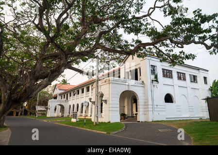 Maisons coloniales à Fort Galle, Sri Lanka, Asie Banque D'Images