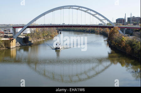 Bateau sur la rivière Cumberland Nashville Tennessee Banque D'Images