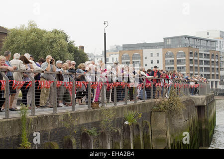 Royal Greenwich Tall Ships Festival 2014 - Jour 1 Le plus grand nombre de 'Tall Ships' pour visiter Greenwich dans 25 ans sera amarré à partir de la 5ème-9ème pour consultation publique Septembre Où : London, Royaume-Uni Quand : 05 Septembre 2014 Banque D'Images