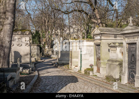 Cimetière du Père Lachaise à Paris, France. Accueil à de nombreux grands décédé, y compris Chopin, Oscar Wilde et Jim Morrison. Banque D'Images