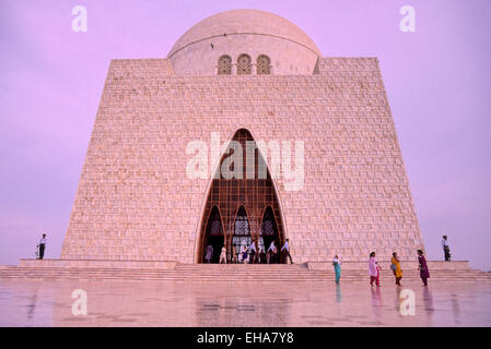 Quaid-i-Azam Mausolée, Karachi, Pakistan Banque D'Images