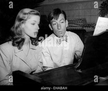 Lauren Bacall, Hoagy Carmichael, sur-ensemble du film 'En avoir ou pas", 1944 Banque D'Images