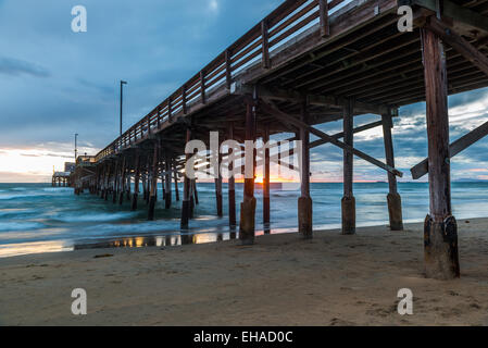 Balboa Pier à Newport Beach, CA Banque D'Images
