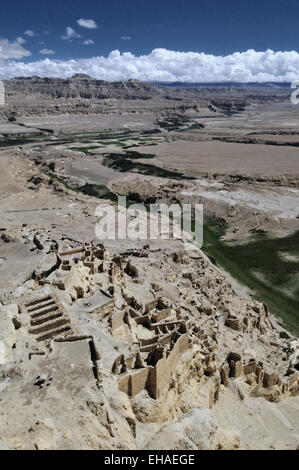 Tsaparang Gugé, citadelle du Royaume Banque D'Images