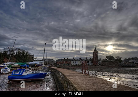 La petite ville de pêche de Lympstone dans le Devon Banque D'Images