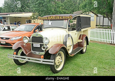 C1928 Modèle A de Ford Van sur l'affichage, à Tamworth Australie Banque D'Images