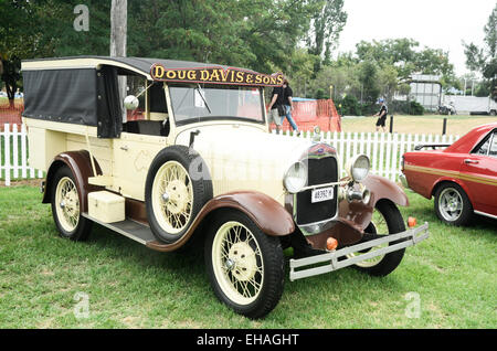 C1928 Modèle A de Ford Van sur l'affichage, à Tamworth Australie Banque D'Images