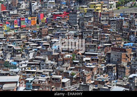 Favela Rocinha. Rio de Janeiro. Le Brésil. Banque D'Images