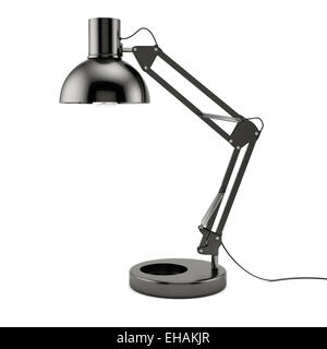 3d illustration de lampe de table noir isolé sur fond blanc Banque D'Images