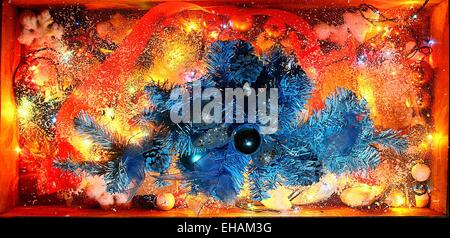 Les jouets de Noël arrière-plan Banque D'Images