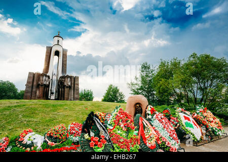 MINSK - 2 juin : 'Île des larmes' ('Île de courage et de douleur', Ostrov Slyoz) - un mémorial dédié à la soldat biélorusse Banque D'Images