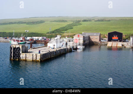 Pentland Ferries Harbour Pier, St. Margaret's Hope, South Ronaldsay, îles Orcades, Ecosse Banque D'Images