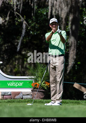 Palm Harbor, Florida, USA. 10 mars, 2015. Brendon Todd tailles allant jusqu'au lecteur sur le 11e trou au Innisbrook Resort (Copperhead) à Palm Harbor FL. Credit : Cal Sport Media/Alamy Live News Banque D'Images