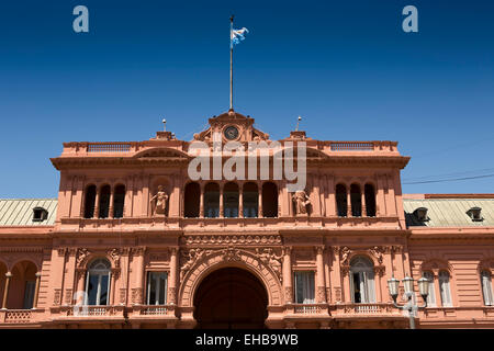 L'ARGENTINE, Buenos Aires, Plaza de Mayo, la Casa Rosada, la Maison Rose, siège du pouvoir exécutif du gouvernement argentin Banque D'Images