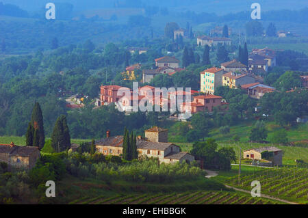 Chianti, Monti dans le Chianti, Toscane,paysage, Province de Sienne, Toscane, Italie, Banque D'Images