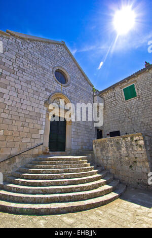 Ville de Hvar ancien monastère franciscain Banque D'Images