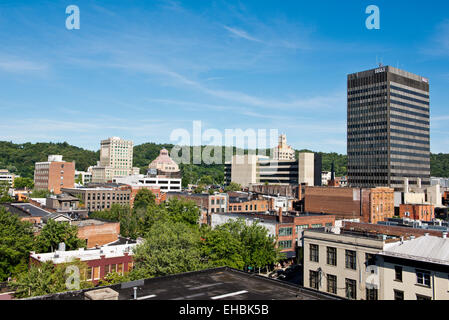 Asheville, Caroline du Nord sur les toits de la ville Banque D'Images