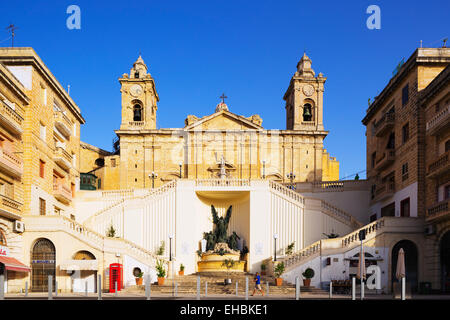 L'Europe méditerranéenne, Malte, les trois villes, Vittoriosa (Birgu), Eglise de l'Immaculée Conception Banque D'Images