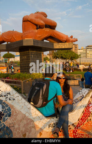 El Parque del Amor, parc des amoureux, Miraflores, Lima, Pérou Banque D'Images