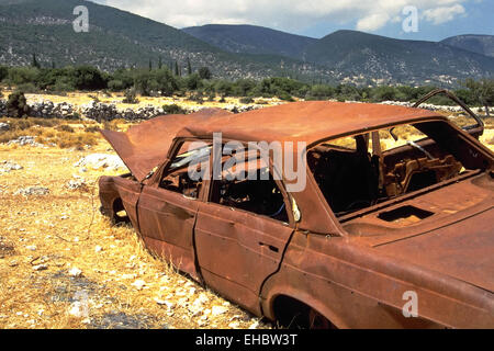 Épave de voiture Banque D'Images