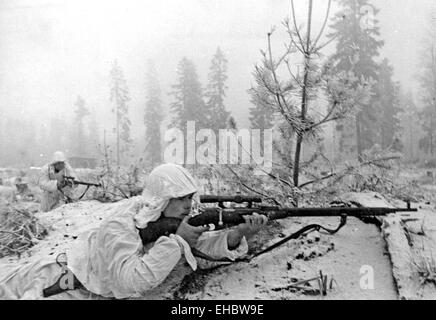 La guerre de l'Arctique soviétique en 1944 Tireurs Banque D'Images