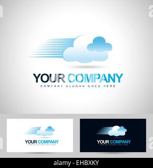 Concept Cloud Logo. Creative cloud vecteur conception de la technologie. Banque D'Images