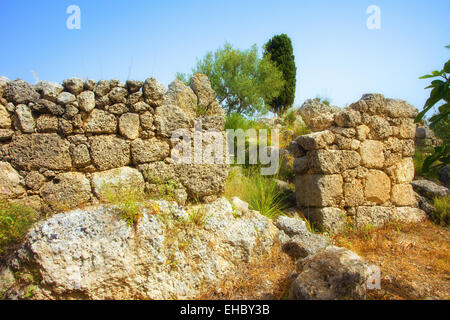 Cerumbelle pyramide préhistorique et de l'autel en Sicile Banque D'Images