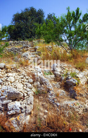 Cerumbelle pyramide préhistorique et de l'autel en Sicile Banque D'Images